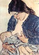 Stanislaw Wyspianski Motherhood, oil painting artist